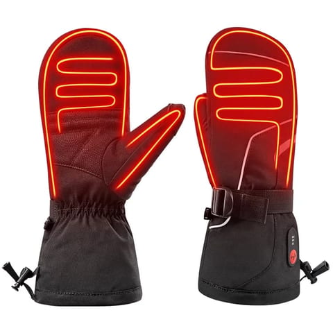 Winter Warm Sport Snow Ski Heated Mittens Gloves Thick 7.4V Rechargeable