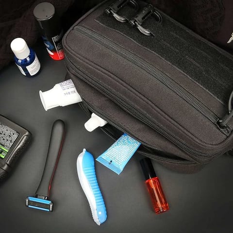 Tactical Dopp Kit Pouch Waterproof MOLLE EDC Pouch Organizer W/ Dry-Wet