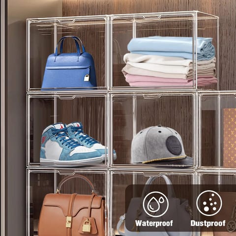 10pcs US Overseas Transparent Acrylic Mulitifuntic Stackable Bag Storage Box