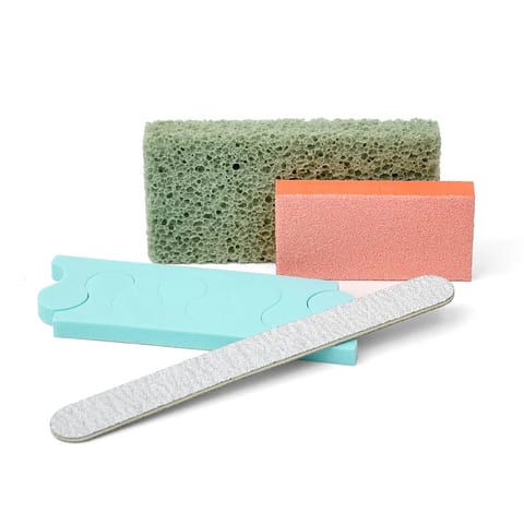 USA 400 Sets/Case New Sharper Pumice Nail File Buffer Toe Separator 4 in 1