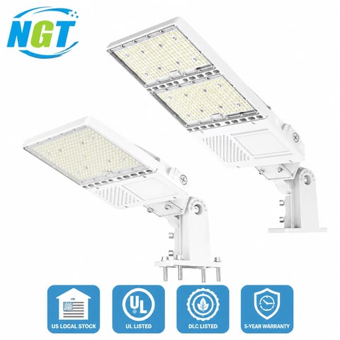 UL Certified 320W Outdoor Integrated LED Streetlight White Shoebox Lamp for