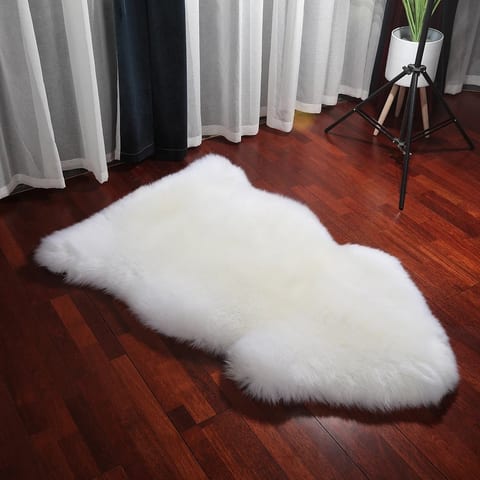 Genuine Sheepskin Area Fur Wool Carpet Fluffy Shaggy Fur Rug for Living Room