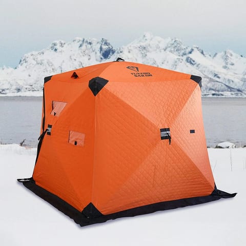 US CA Factory Supply Carp Ice Fishing Tent 6sides Winter Fishing Bivvy Tent Pop