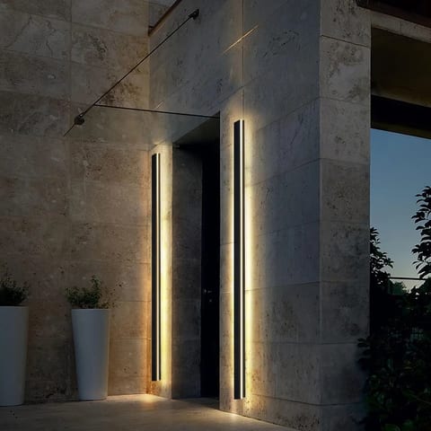 Overseas Warehousing Long Strip Ip65 Led Wall Lamp Exterior Wall Lights Outdoor