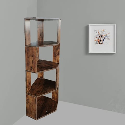YQ JENMW Floor Storage Rack Simple Children's Home Antique Wood Color Rack