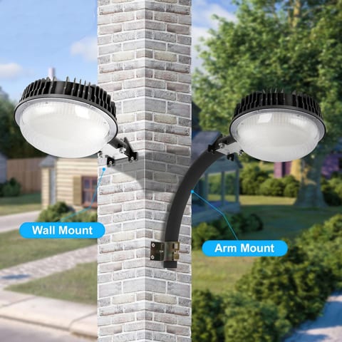 50W 100W 150WFlood Barn Light DLC ETL Photocell Sensor Wall Mounted LED