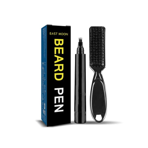 East Moon Men's Beard Styling Filler Pen Waterproof Vegan Beard Brush with