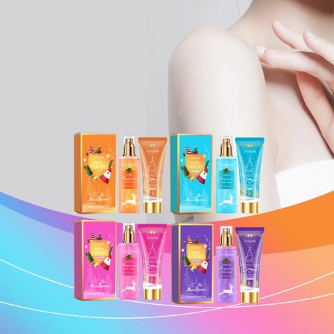 Jaysuing Christmas Perfumed Body Care Set Lasting Holiday Party Scent with