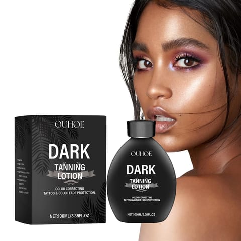 OUHOE Dark Tanning Herbal Oil Lotion for Summer Outdoor Sun Relief on Uneven