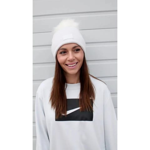 TD Winter Sports Accessories Fur Pom Beanie Hat