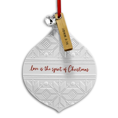 Customizable TD Christmas Ornament Handmade Knit Love the Spirit for Home Decor