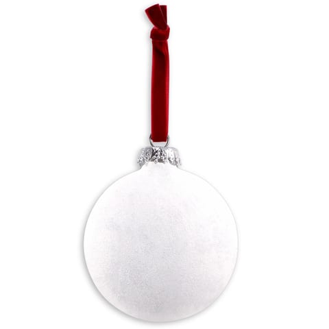 TD High Quality Christmas Ornament Half Dome Embroidered Beaded Flocked UV