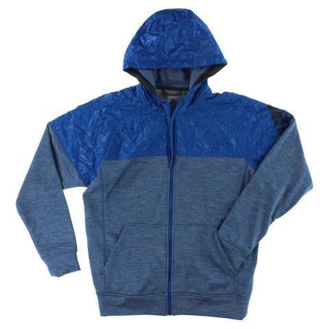 For Men's Active Hoodie Team Issue Full Zip Anti-Shrink Feature Color Blue