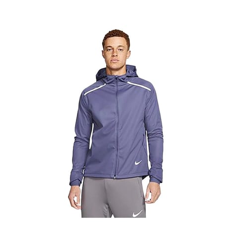 Nike Shield Men's Running Jacket Soft Shell Water Resistant Fitness Thin Size M
