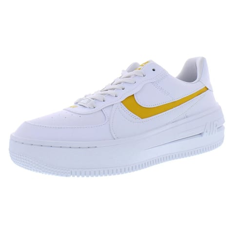 For Women's AF1 Platform Shoes White Yellow Ochre Vietnam