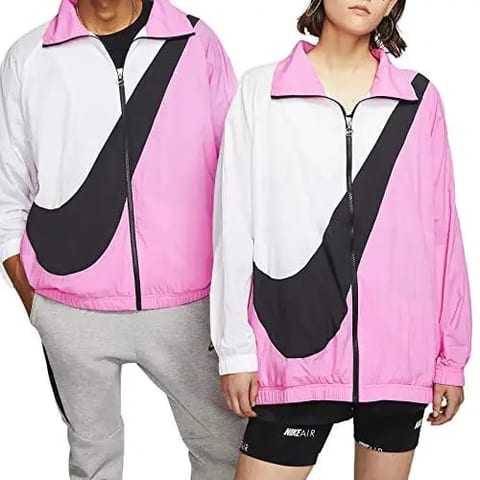Nike Sportswear Swoosh Woven Reversible Jacket Women Solid Varsity Style