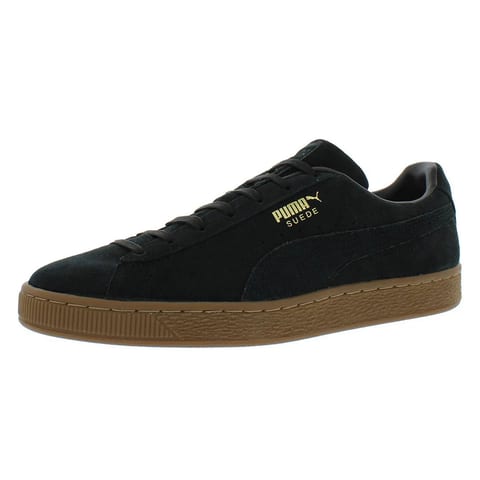For Suede Men's Casual Shoes Black Suede Upper Rubber Outsole Vietnam Made All