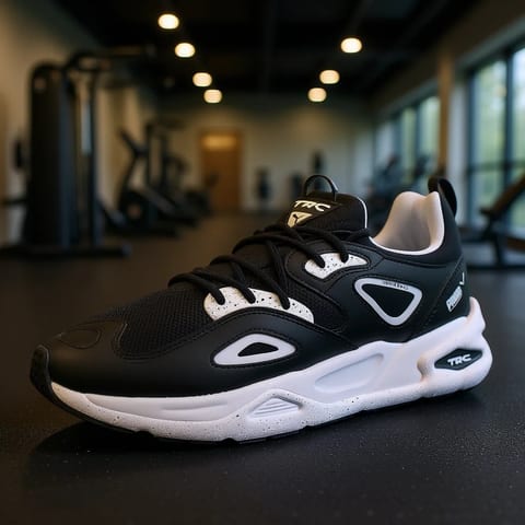 For Men's Trc Blaze Fitness Shoes Black White Synthetic Mesh Rubber Outsole EVA