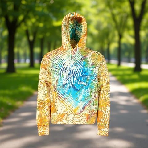 Adidas Originals Men's Active Hoodie Solid Pattern Multicolor Sublimation Print