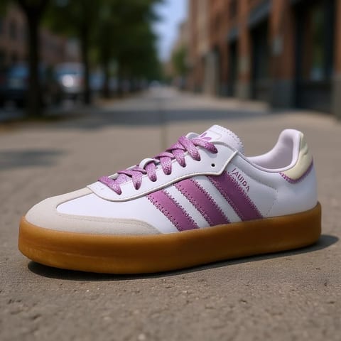 For Sambae Women's Shoes Cloud White Preloved Purple Used Authentic Sneakers
