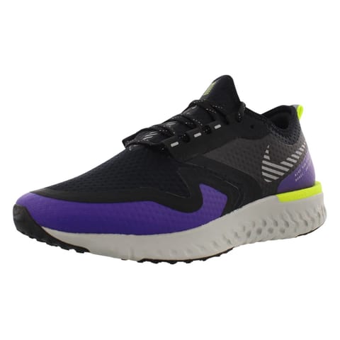 For Women's Odyssey React 2 Shield Sneakers Black/Metallic Silver/Purple Size 6