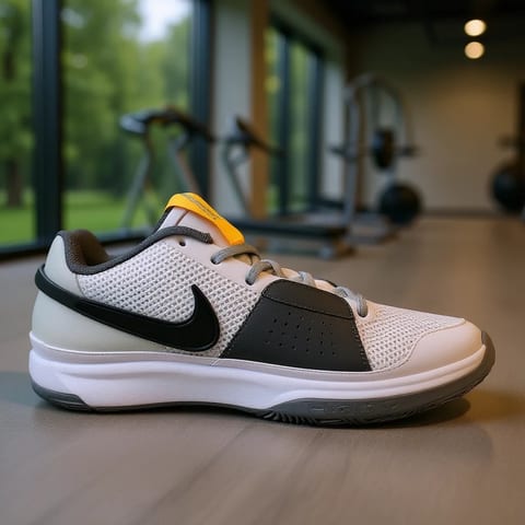 Nike Men's Ja 1 Fitness Cross Training Shoes White Grey Mesh Upper Rubber