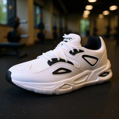 Puma Men's Trc Blaze Chance Fitness Cross Training Shoes White Black Mesh Upper