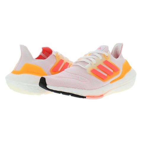 Adidas Ultraboost 22 Women's Running Shoes White/Orange/Red Color   100%