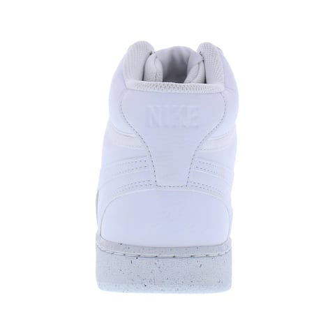 For Men's Court Vision Mid Next Nature Basketball Shoes White/White Model