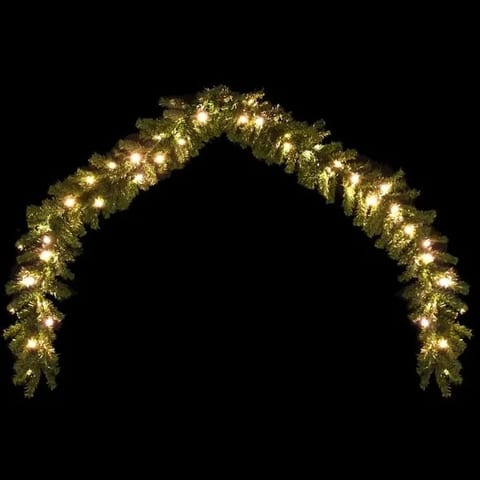 16 Ft FCJ LED-illuminated Christmas Garland PVC Material
