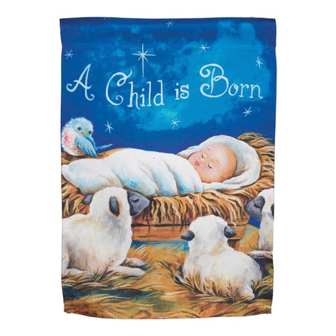 TD Flag Child Is Born Christmas Decoration 30x44 Inches