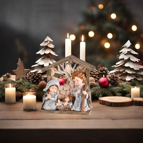 TD Collection of Nativity Holy Family Creche Stones 6 Piece Set for Christmas