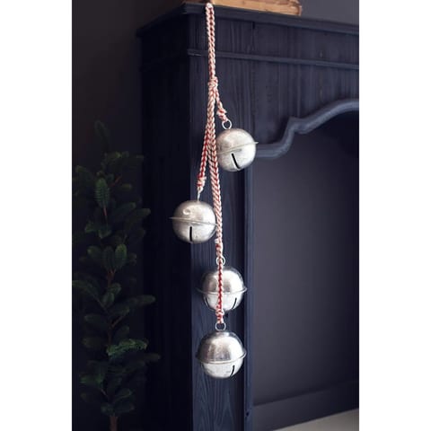 TD Christmas Decorations JINGLE BELL CLUSTER in SILVER