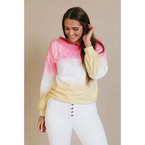 TD Women's Just Wanna Have Fun Tie Dye Pullover Sweater