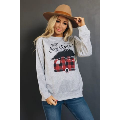 TD Vintage Casual Winter Sweater Breathable Warm with Fashionable Flower Print