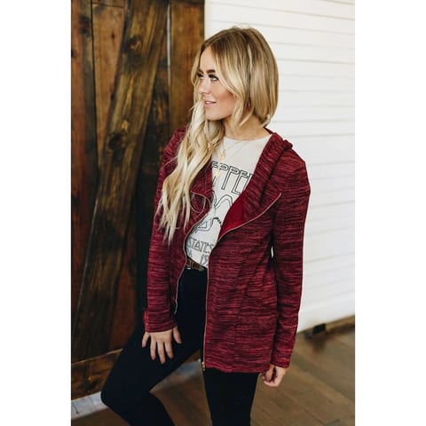 TD As You Were Women's Zipper Cardigan
