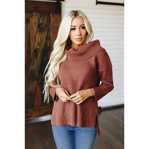 TD Women's Breathable Knit Poncho Sweater Fashion Print Design Long Casual