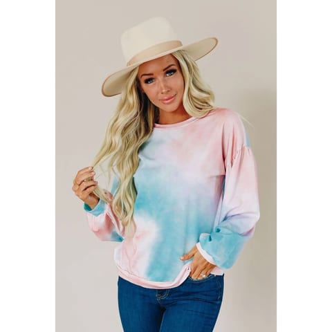 Women's TD Cotton Candy Kisses Pullover Breathable Knitted Silk Sweater with