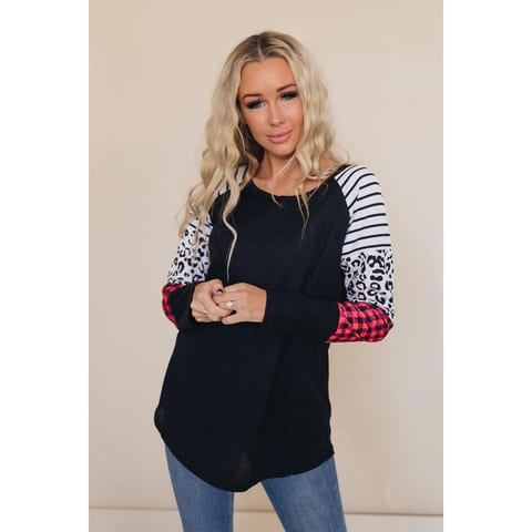 TD Georgia Casual Winter Waffle Knit Top with Button Decoration Thin Breathable
