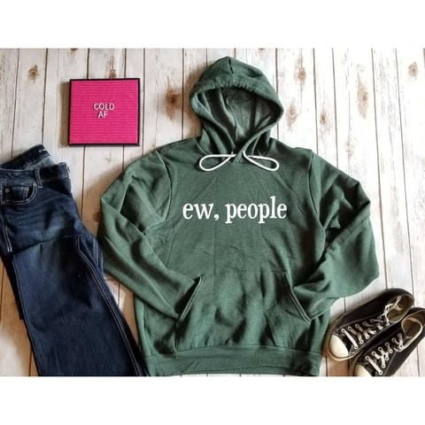 TD Ew People Lightweight Grey Sweatshirt XXS-6XL Screen Printed Embroidered