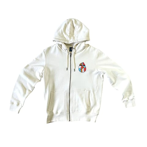 TD Melty Bigfoot Zip-Up Hoodie 3D Embroidered Acid Washed Hoodie Raw Hem Screen