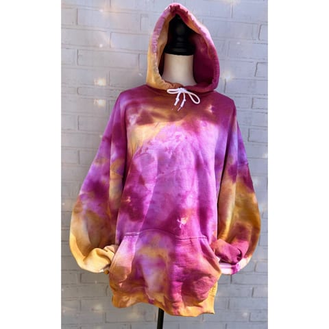 High Quality TD Tie Dye Hoodie for Ladies One Size Streetwear Sweatshirt Custom