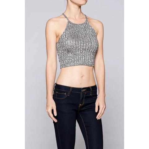 Women's TD Ribbed Knit Scoop Crop Top