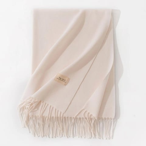FCJ Women's Winter High-Grade Shawl Pure Color Artificial Cashmere Scarf Custom