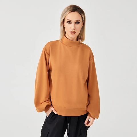 FCJ Women's Silk Sweatshirt with Embroidered Puff Printing Hooded Streetwear