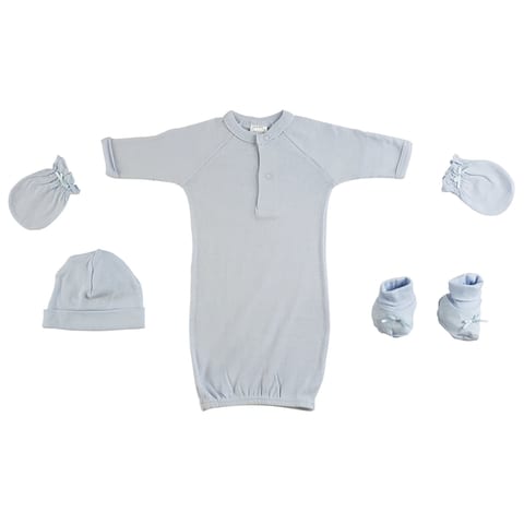 UD2 Preemie Gown Cap Mittens Booties Set 4pcs Acrylic Accessories Cs_0062