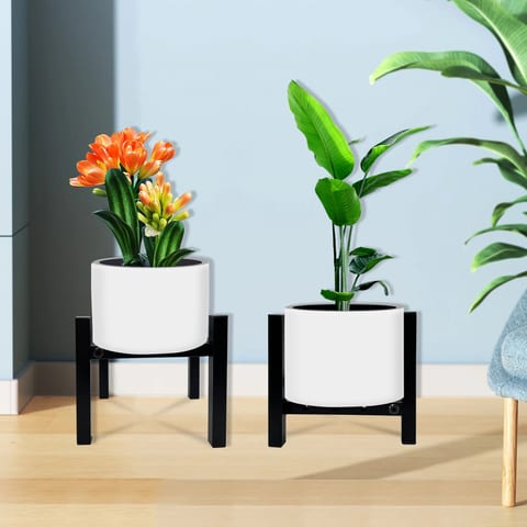 Indoor Outdoor Modern Plant Stand Mini 4 Legs Adjustable Metal Plant Stand for