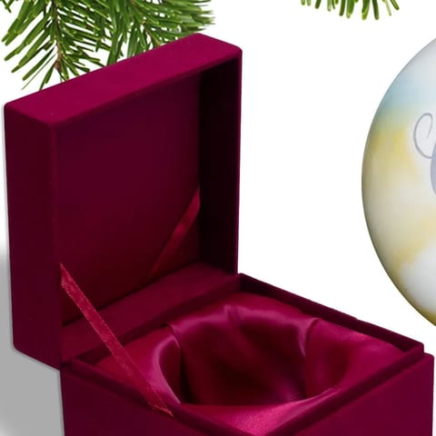 HMS Hand Painted Mouth Blown Glass Ornament 'Smooth You Are Loved Little One'