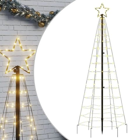 W2B VidaXL High Quality Pre-Lit LED Christmas Tree 220 Warm White 70.9\" Spikes