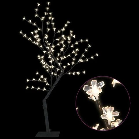 W2B VidaXL 4 ft Large Artificial Christmas Tree High Quality Black and Warm